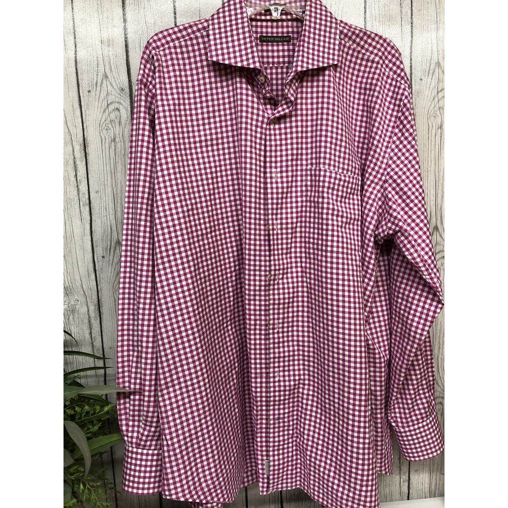 Peter Millar Pink & White Long Sleeve Button Down Shirt Men's size xl - Picture 1 of 4